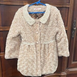 Girls dressy faux fur jacket